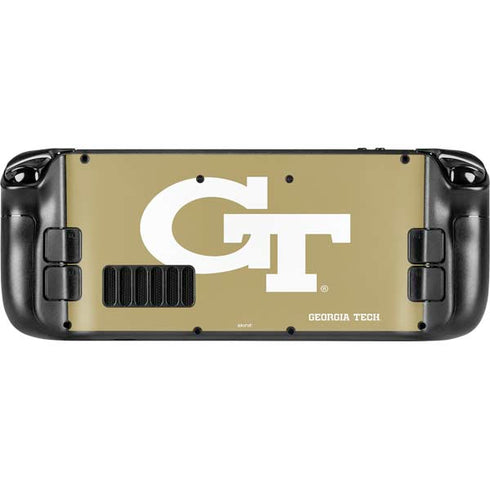 Georgia Institute of Technology Gold GT Steam Deck Handheld Gaming Computer Skin
